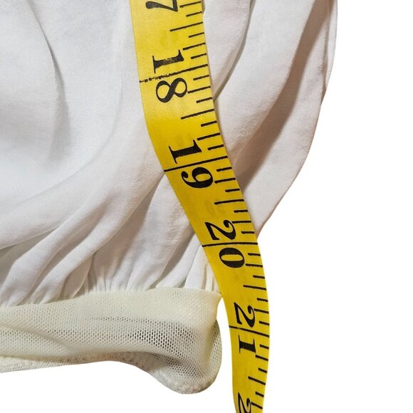 Free People NWT Women’s Ivory Peasant Bodysuit S  Boho Chic Academia, Poetcore - Picture 8 of 15